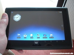 Bild vom Desktop des 1&1 Smartpad - Android 1.6