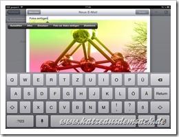 Fotos in Mails einfügen - iOS 6 - iPad 3