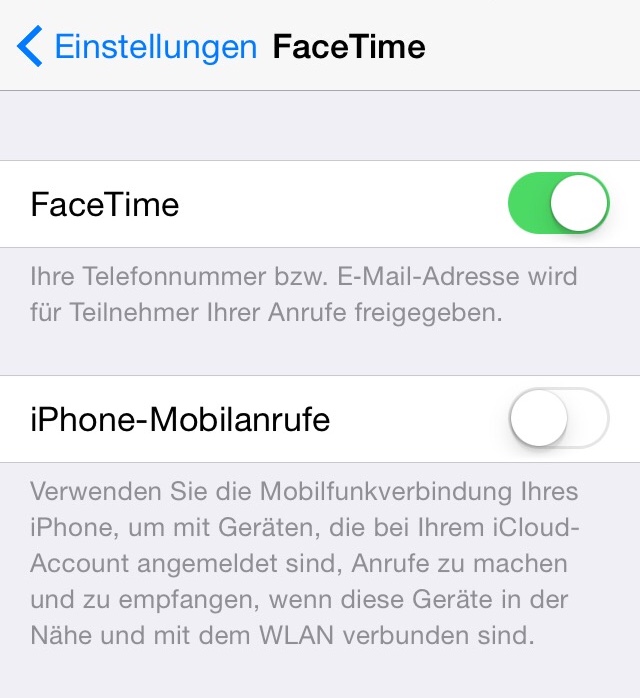 iPhone-Mobilanrufe deaktivieren