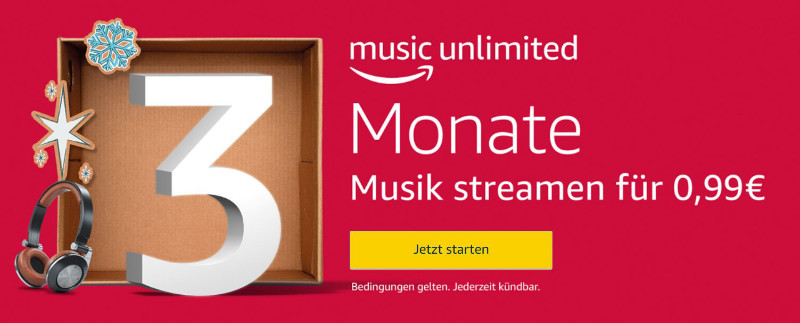 Music Unlimited - Musik und Fußball - 3 Monate für 99 Cent