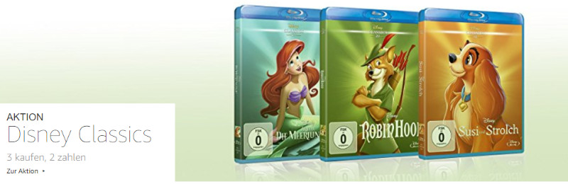 Disney Klassiker auf Blu-ray und DVD