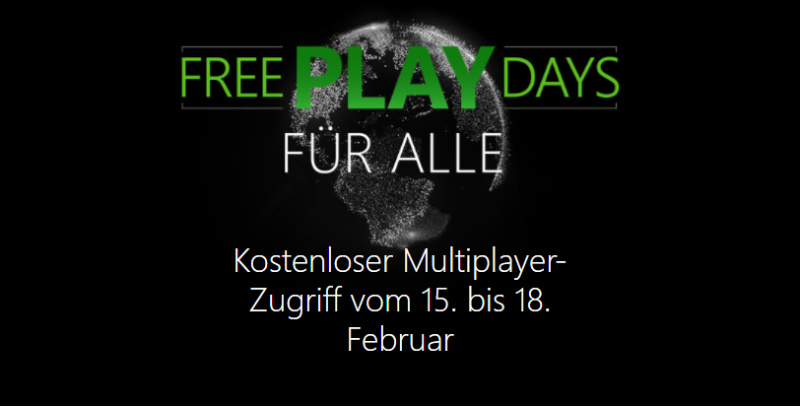 Free Play Days für Alle - Xbox Live kostenlos nutzen ohne bezahlte Mitgliedschaft Multiplayer