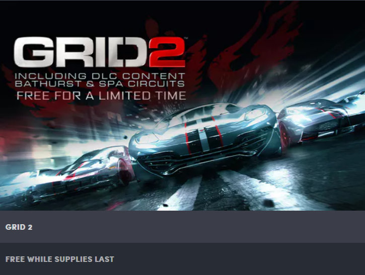 GRID 2 inkl. zusätzlicher Strecken kostenlos - Steam Key kostenlos