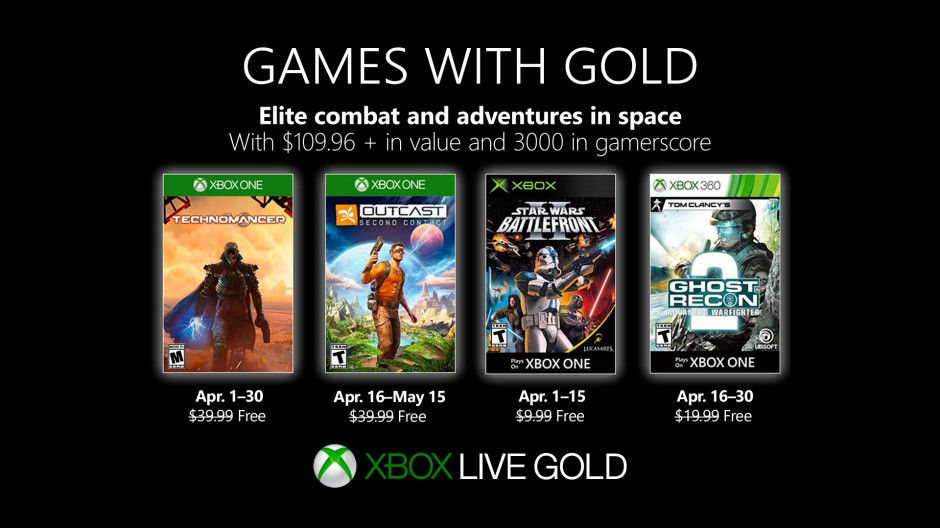 Xbox Live - Games with Gold April 2019