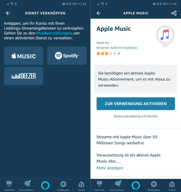 Apple Music per Amazon Alexa und Amazon Echo abspielen