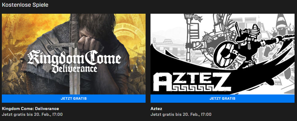 Kingdom Come: Deliverance (Windows-PC) und Aztez (Windows/Mac) 