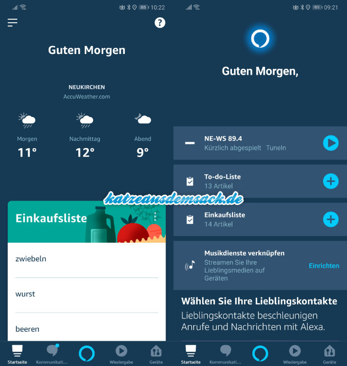 Alexa App - Neue Startseite aufgetaucht - Kompakte Ansicht
