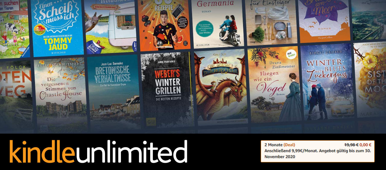Kindle Unlimited - 2 Monate gratis - auch für Bestandskunden ohne laufendes Abo