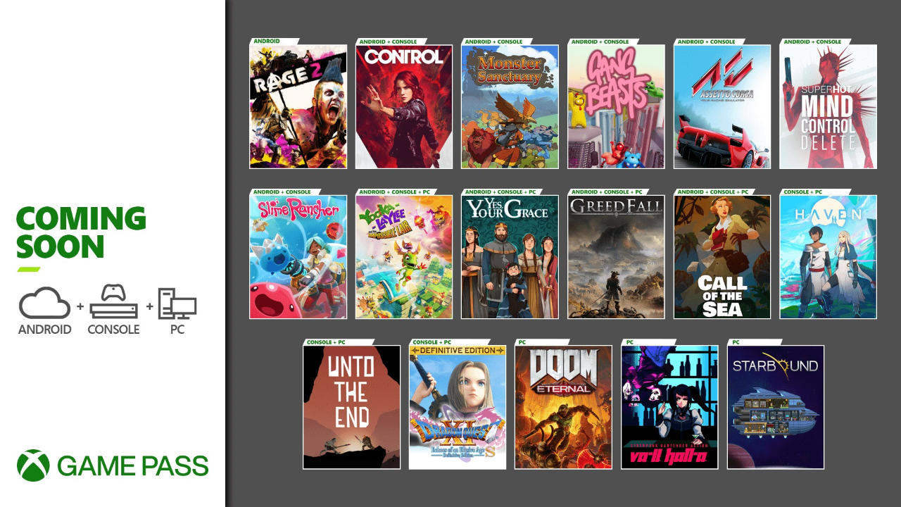 Xbox Game Pass - Neue Spiele im Dezember für die Xbox One / Series X und S Konsolen, Android/Cloud und den PC