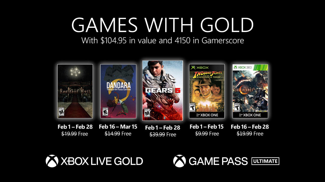 Monatlich kostenlose Spiele mit Xbox Live Gold und Xbox Game Pass Ultimate - Februar 2021