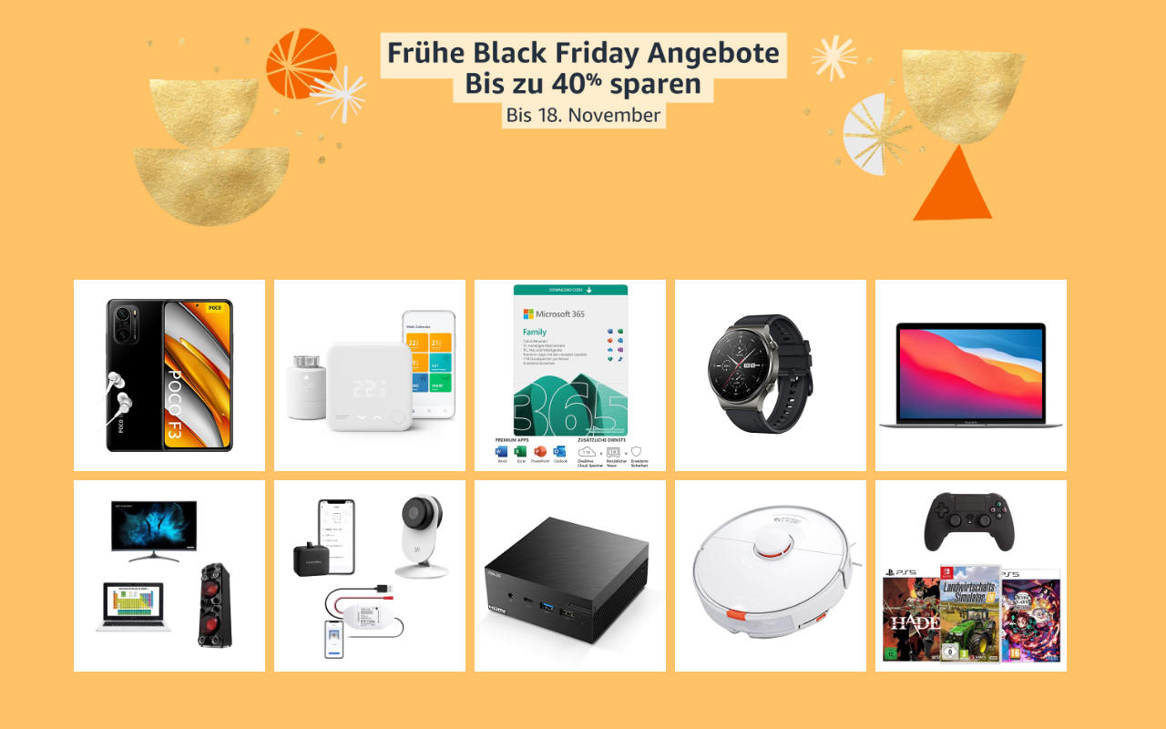 Amazon - bereits jetzt Black Friday Deals - Tag 1 am 8. November
