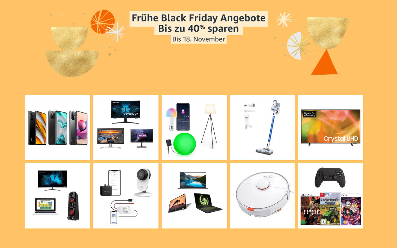 Amazon - bereits jetzt Black Friday Deals - Tag 3 am 10. November