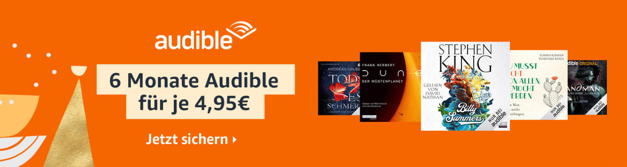 Audible Hörbücher günstiger - 4,95 € im Monat bis zum Black Friday 2021