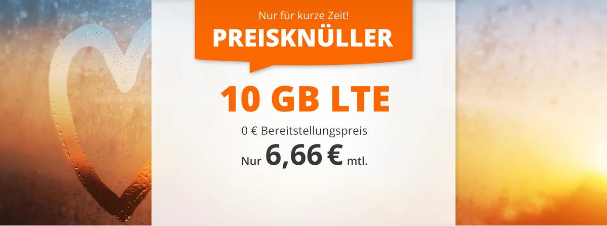 sim.de - 10 GB LTE-Datenvolumen mit 60 Freiminuten für 6,66 Euro im Monat 