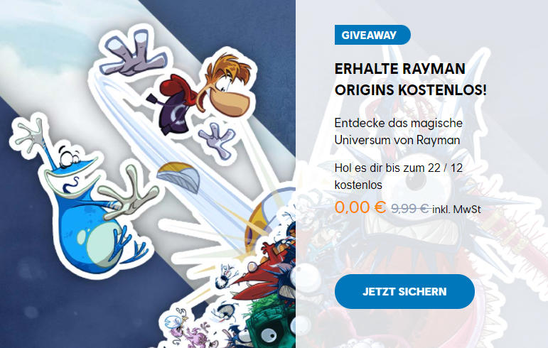 Rayman Origins (PC) kostenlos für PC - Freebies / Giveaway von Ubisoft