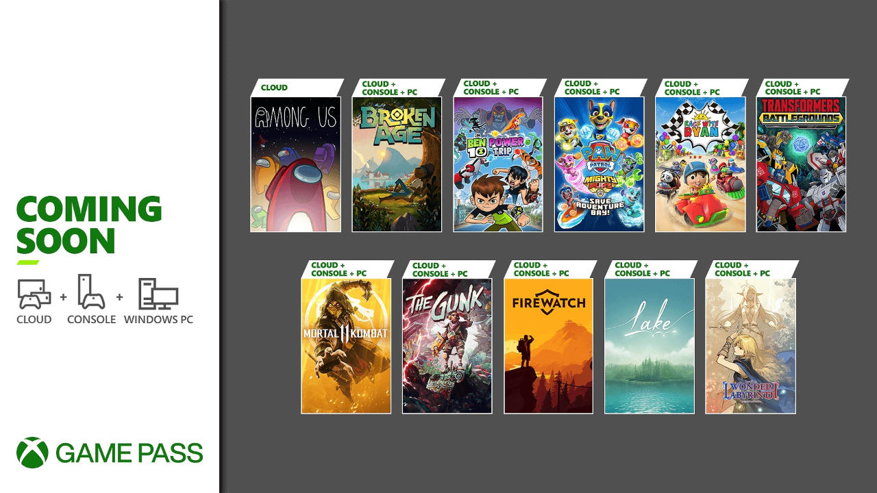 Xbox Games Pass und PC Games Pass - Neuzugaenge für Cloud, PC und Xbox