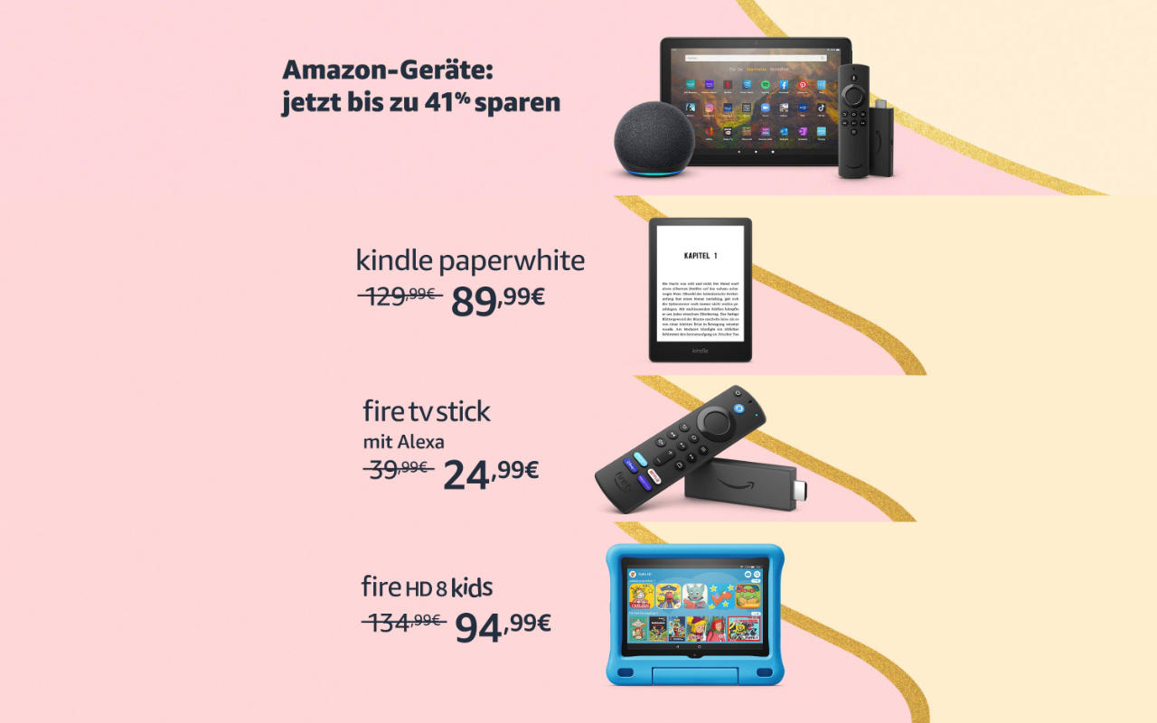 Angebote - Februar-Angebote 2022 - Echo, Kindle Paperwhite, Grundig, TV, Fire TV, Produkte für und mit Alexa - Rabatte bis zu 41%