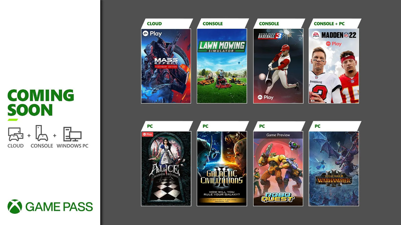 Xbox Games Pass und PC Games Pass - Neuzugänge für Cloud, PC und Xbox - Februar 2022 Teil 2