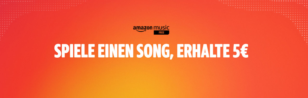 Amazon Music Free - Kostenlos Musik streamen und mit Glück 5 Euro Gutschein sichern