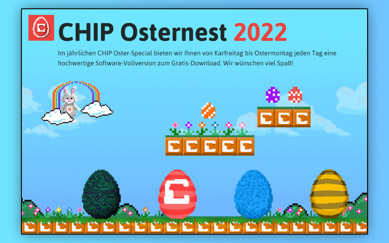 Chip Osternest 2022 - Gratis Vollversionen Software - Oster-Special