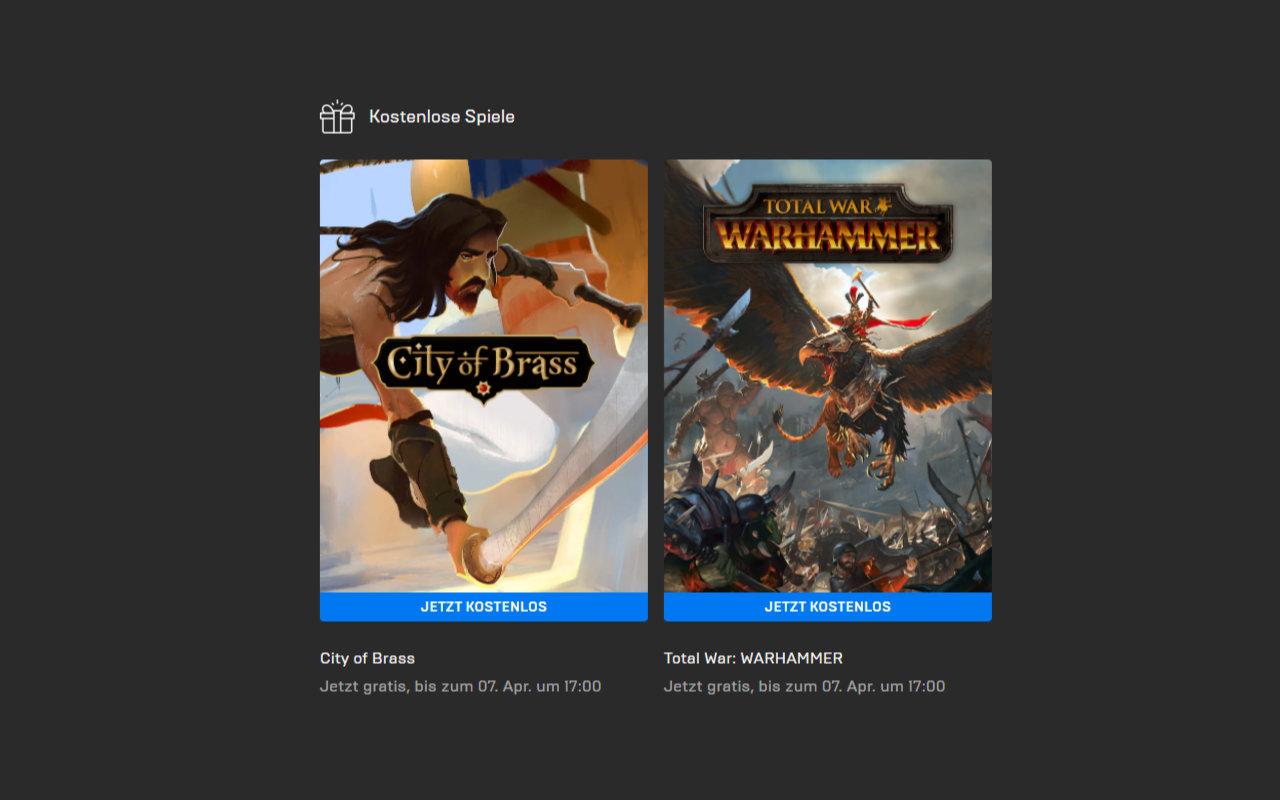 City of Brass und Total War: Warhammer kostenlos bis 07. April gratis - Computerspiele - kostenlose Vollversionen