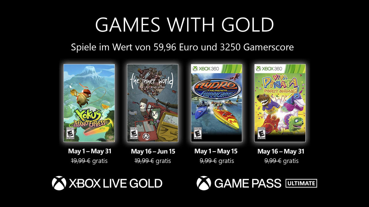 Games with Gold Xbox Mai 2022 - Neue Spiele mit Game Pass Ultimate und Xbox Live Gold