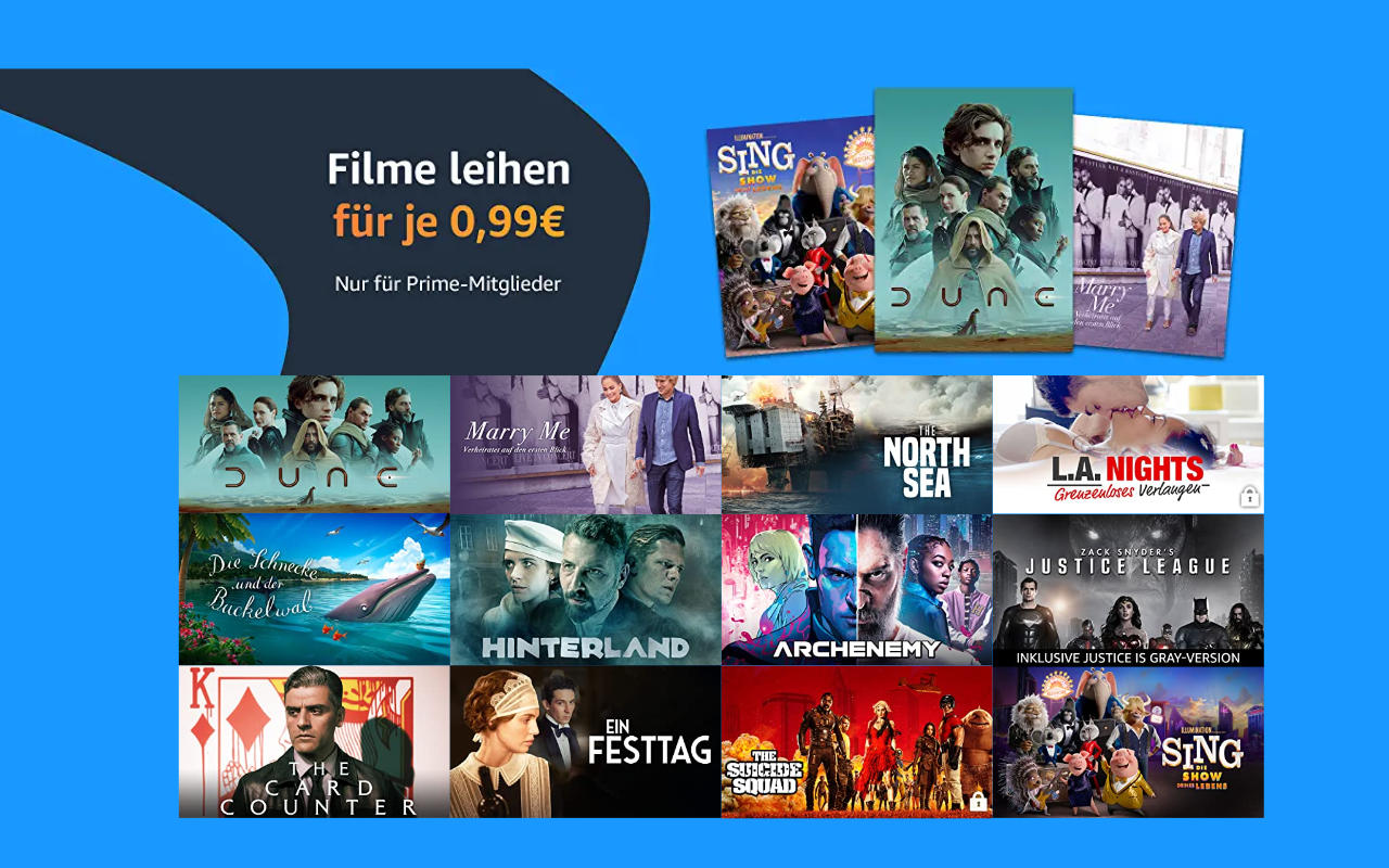 Filme für 99 Cent leihen - Prime Deals-Aktion vorm Prime Day 2022