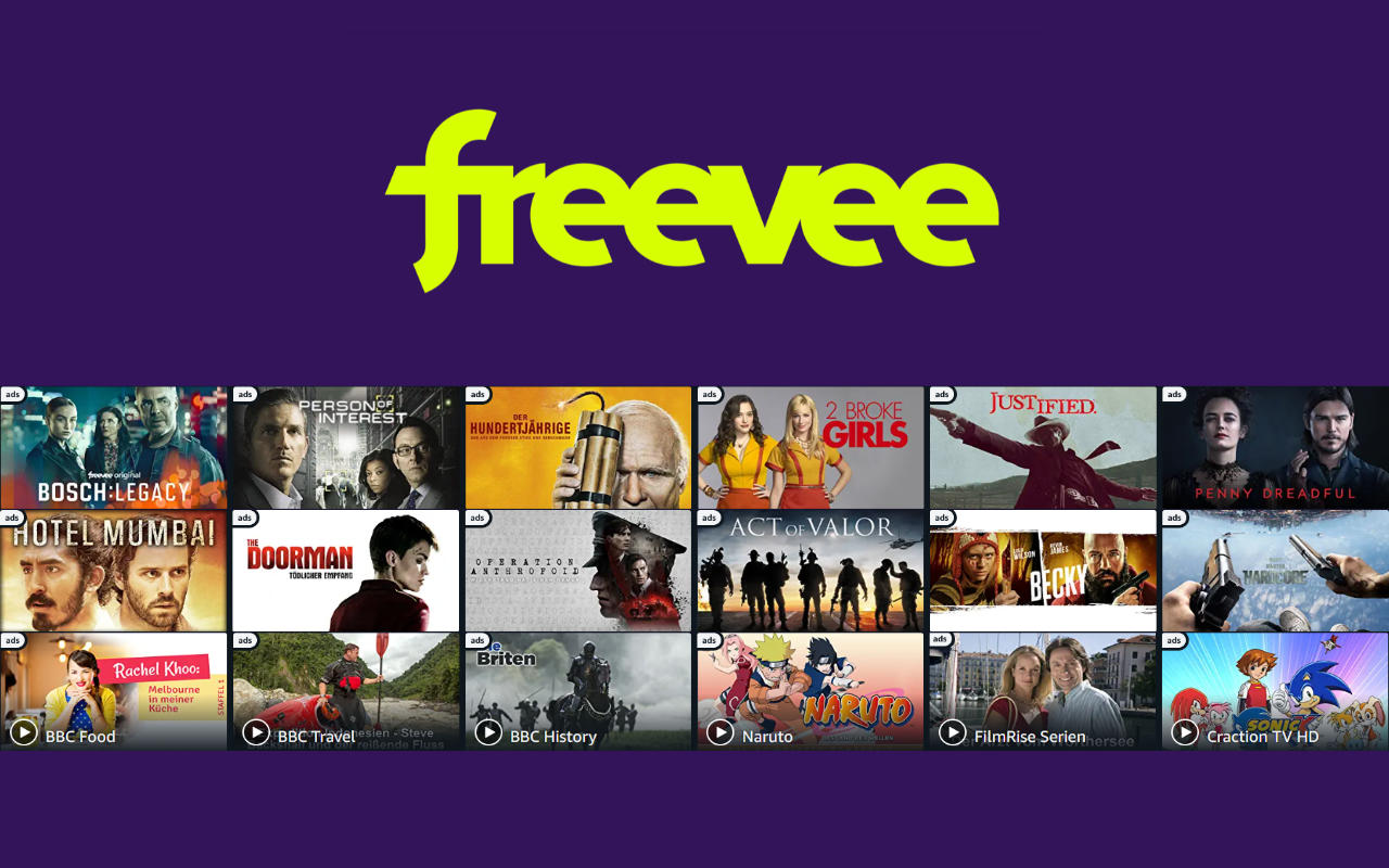 Amazon Freevee - Filme, Serien und Dokus mit Werbung ohne Kosten/Abo schauen