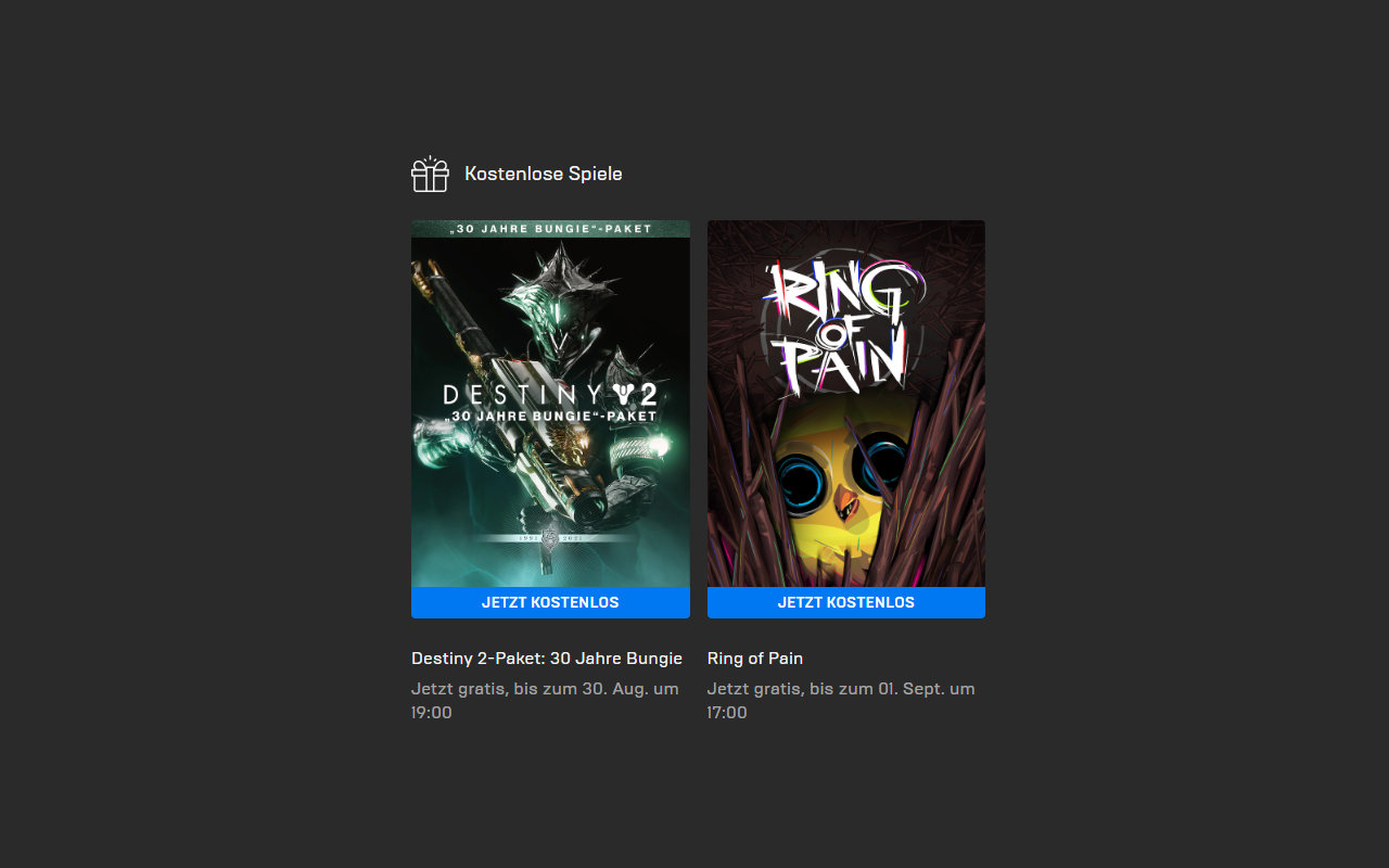 Ring of Pain und DLC für Destiny 2 kostenlos bis 01. September / 30. August - PC-Spiele Vollversionen gratis