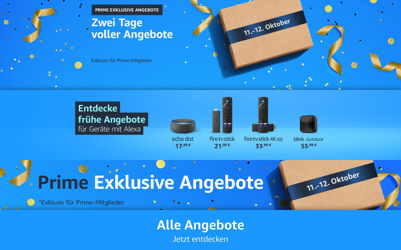 Amazon Prime Exclusive Angebote 2022 - Prime Day Reloaded