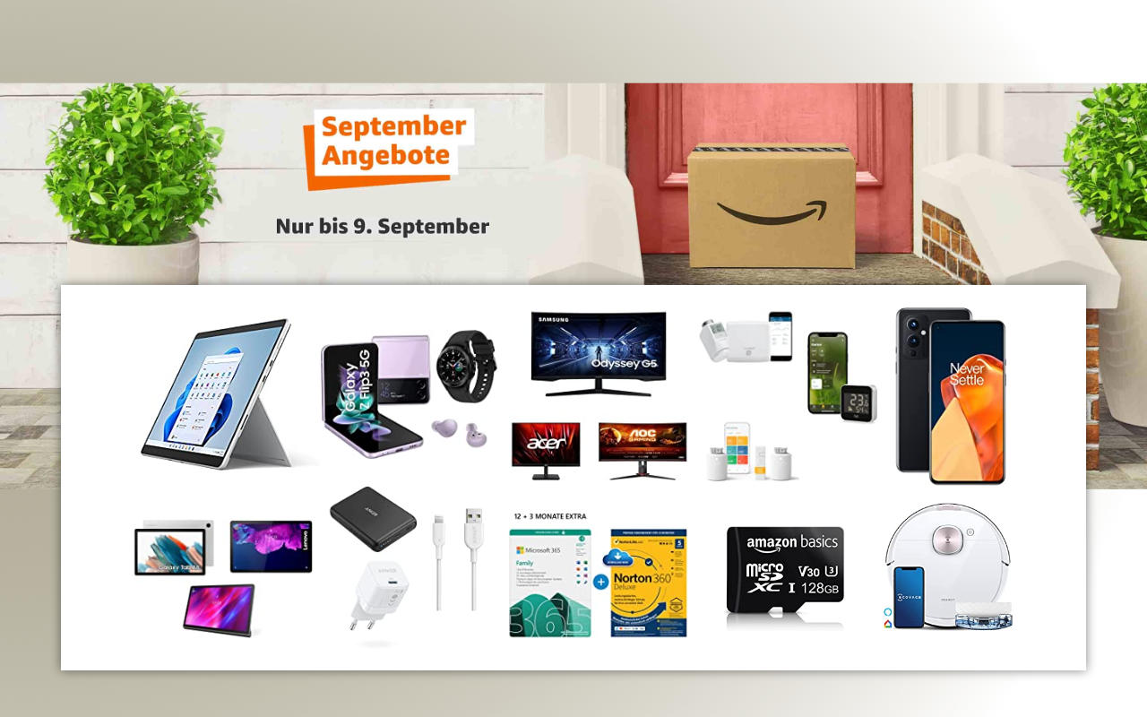 September-Angebote 2022 bei Amazon gestartet - Tag 2