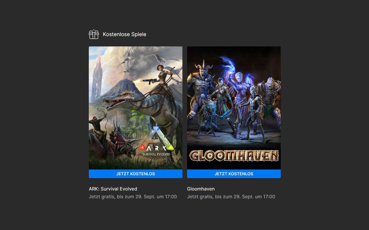 ARK: Survival Evolved und Gloomhaven - PC-Spiele Vollversionen gratis