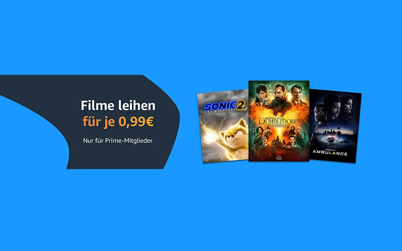 Filme für je 99 Cent ausleihen - September 2022 bei amazon.de - Heimkino Schnäppchen