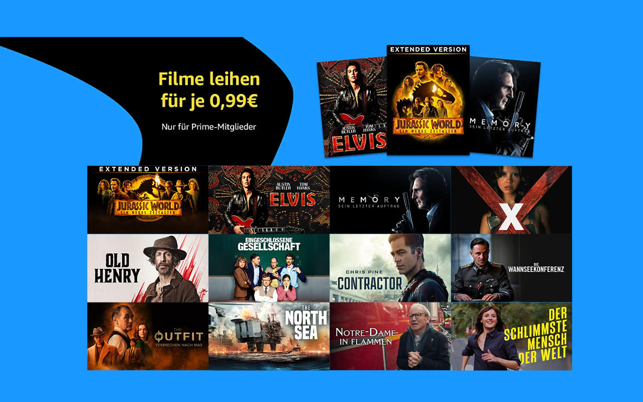 Filme für je 99 Cent ausleihen - Black Friday - November 2022 bei amazon.de - Heimkino Schnäppchen