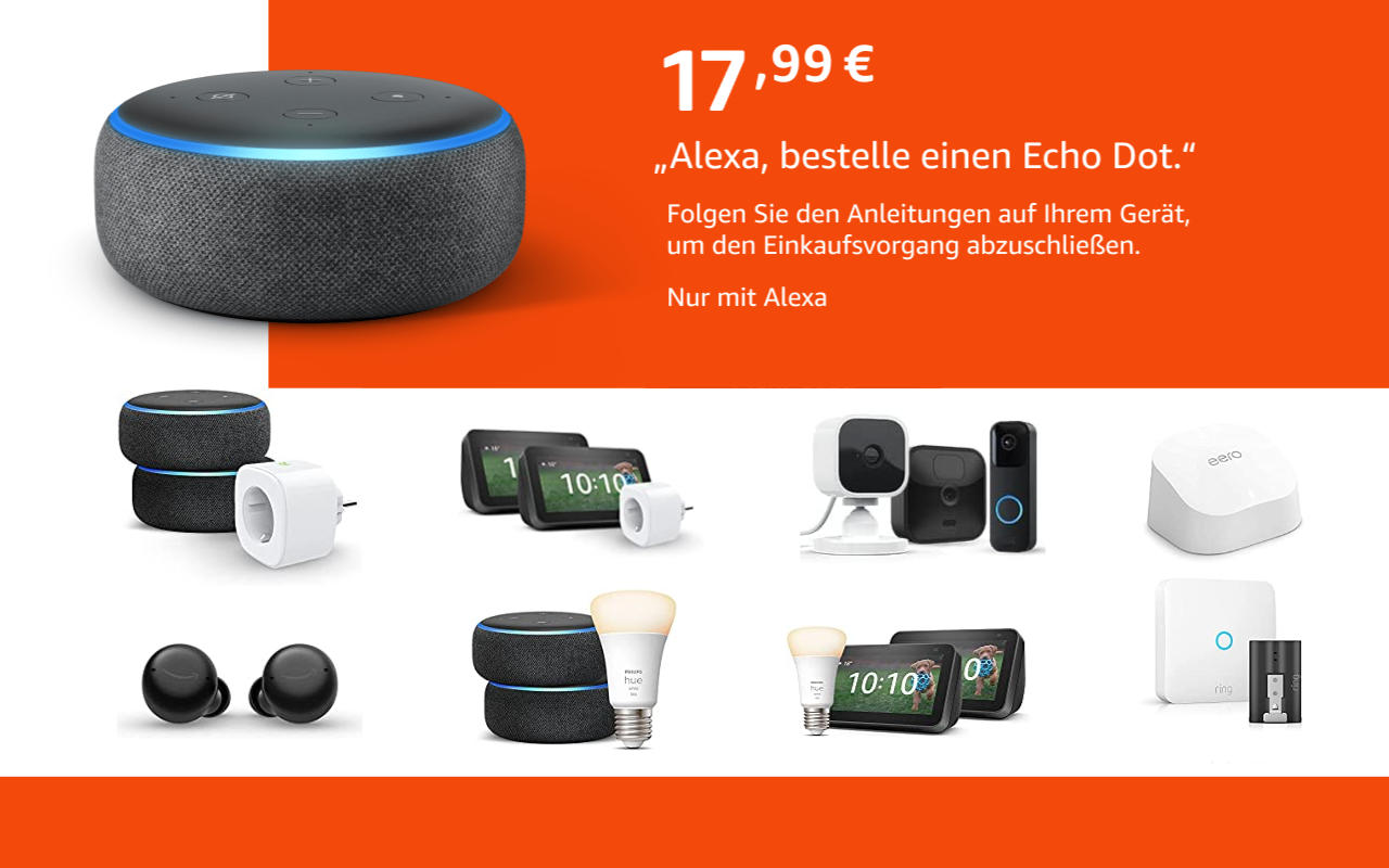 Echo Dot 3 für unter 18 Euro - Fire TV Stick 20 Euro, Fire TV Stick 4K günstiger