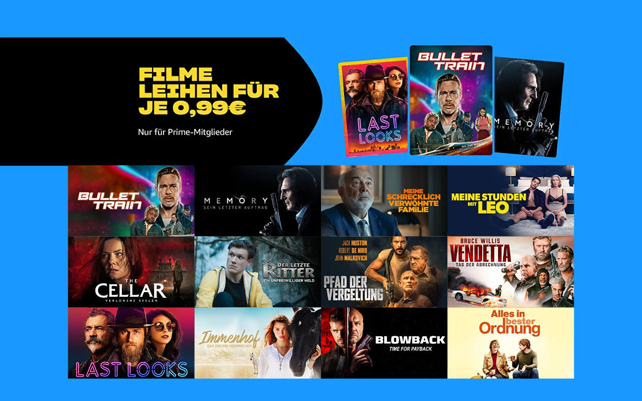 Filme für je 99 Cent ausleihen - Januar 2023 bei amazon.de - Heimkino Schnäppchen