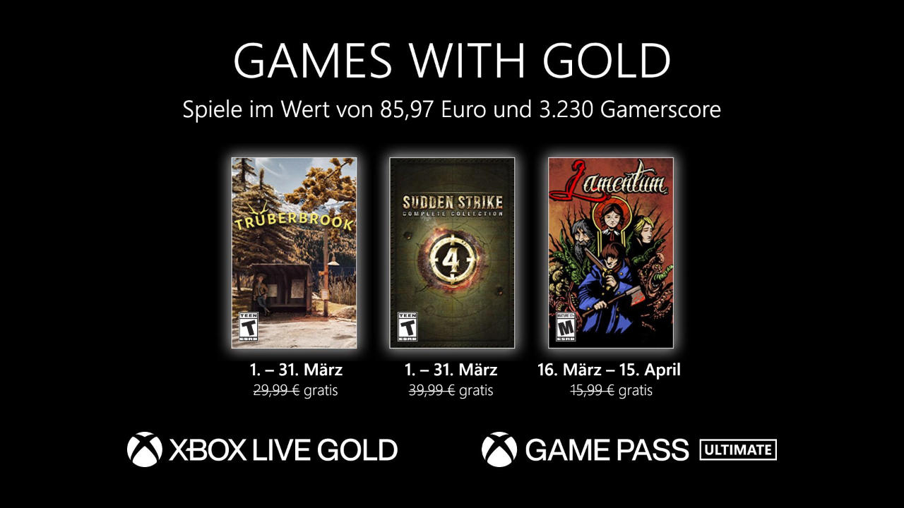 Games with Gold Xbox März 2023 - Neue Spiele mit Game Pass Ultimate und Xbox Live Gold