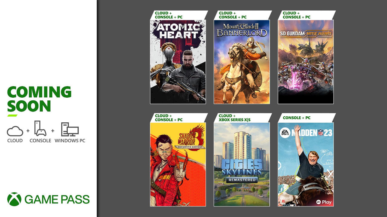 Xbox Games Pass und PC Games Pass - Neuzugänge für Cloud, PC und Xbox - Februar 2023