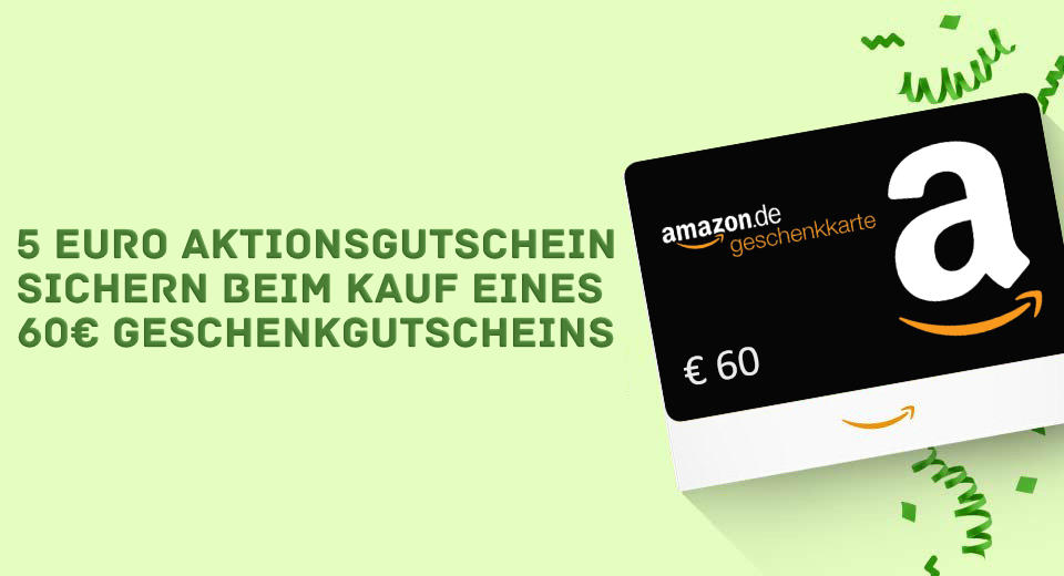 Fünf Euro Amazon Gutschein Oktober/November 2023 - Kauf von Amazon-Gutscheinen