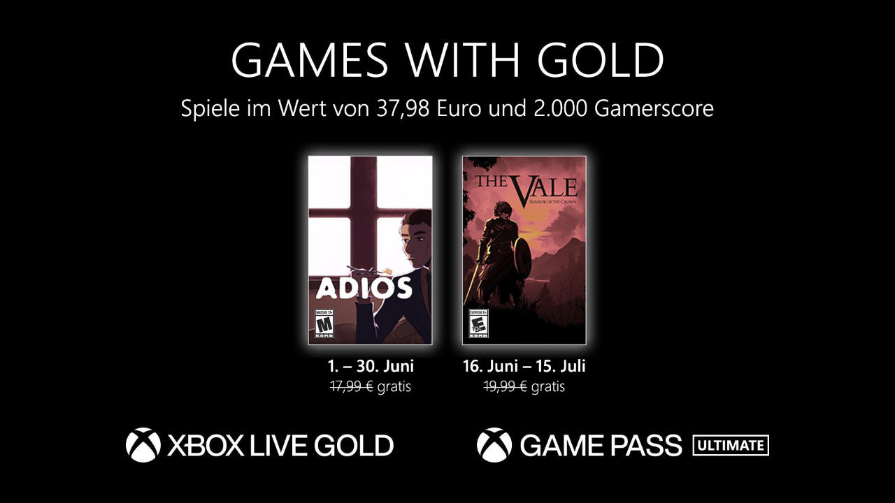 Games with Gold Xbox Juni 2023 - Neue Spiele mit Game Pass Ultimate und Xbox Live Gold