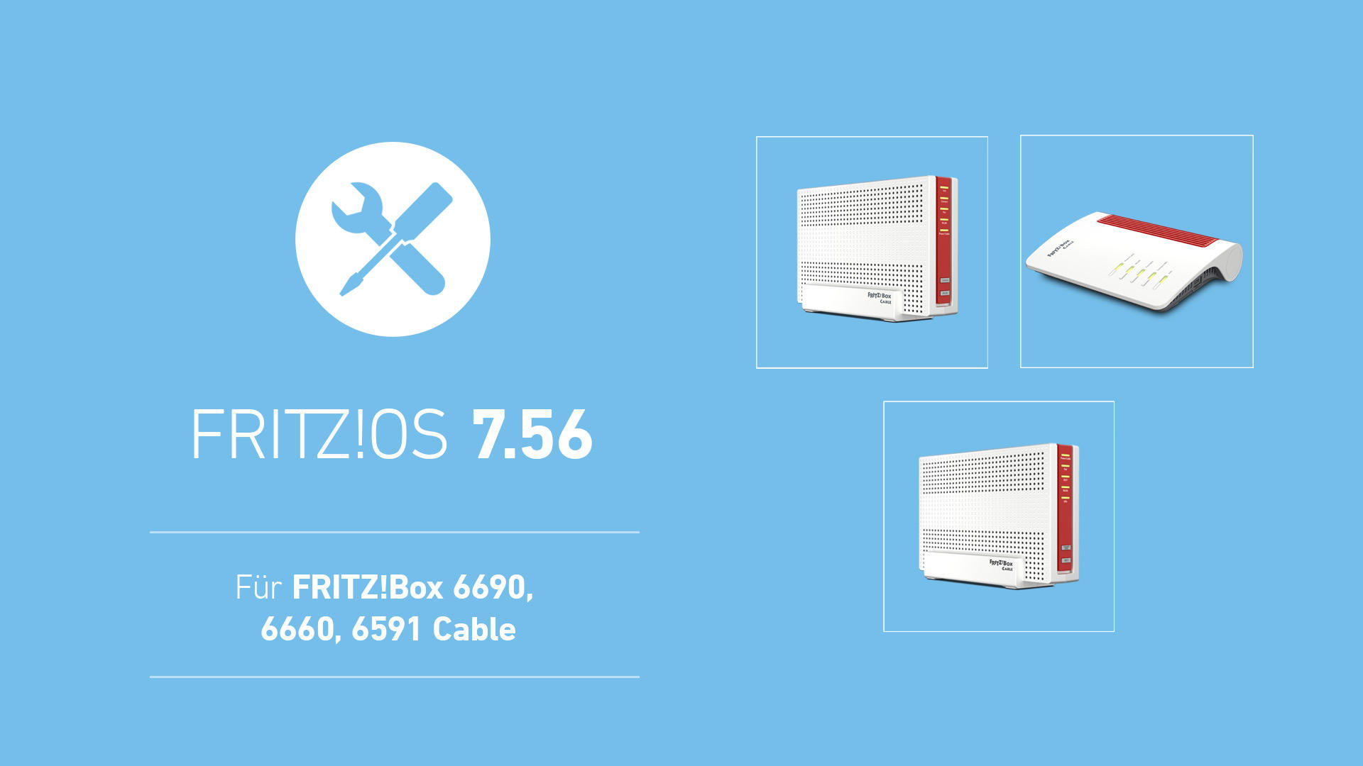 AVM FRITZ!Box 6690, 6660 und 6591 Cable bekommen Update auf FRITZ!OS 7.56 - Kabel Fritzboxen