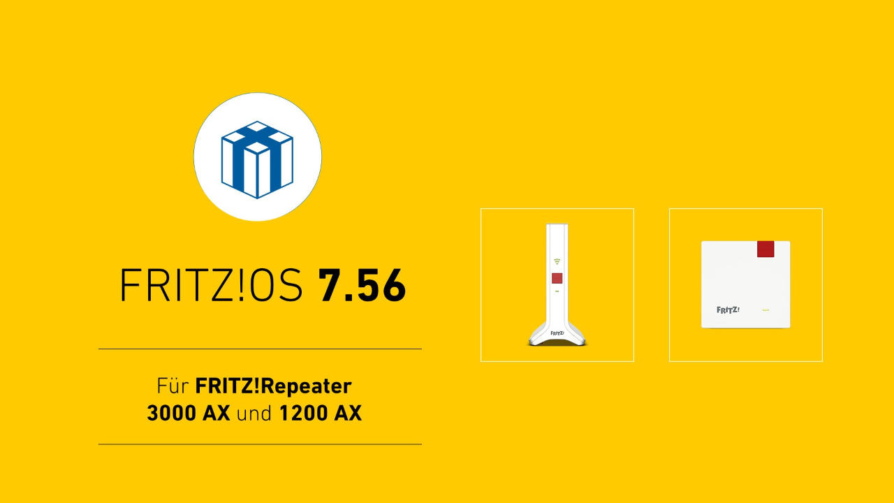 FRITZ!OS 7.56 jetzt auch für AVM FRITZ!Repeater 1200 AX und 3000 AX