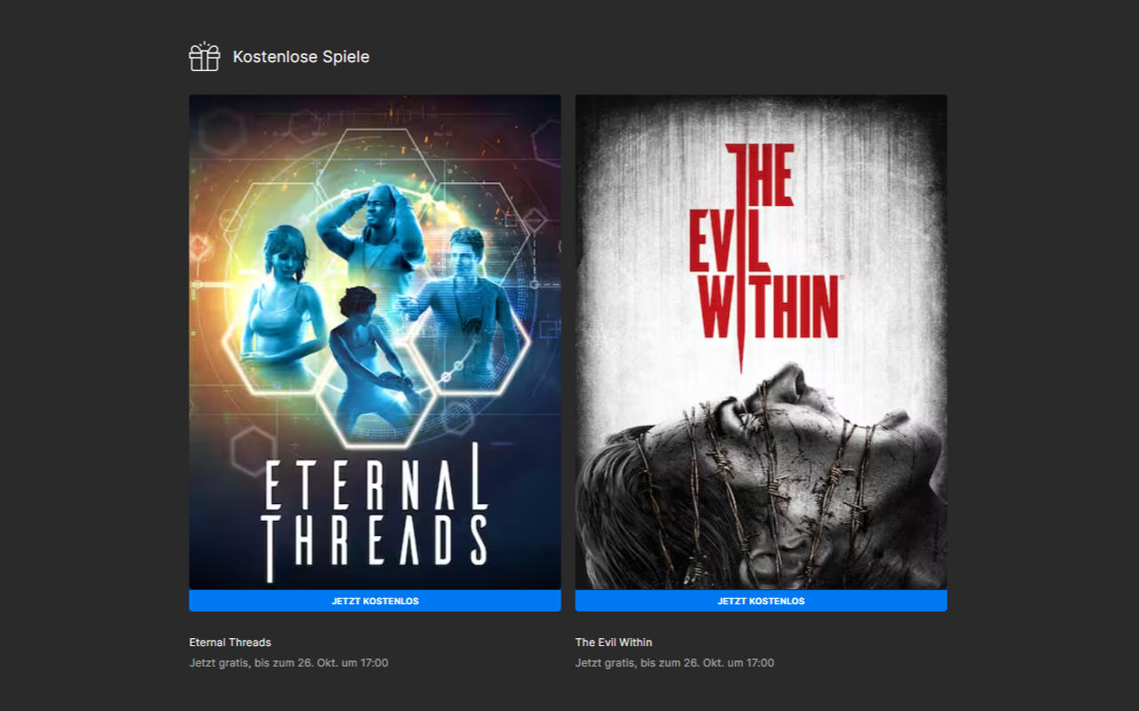 Eternal Threads und The Evil Within für Windows gratis - PC-Spiele - Spiele-Vollversionen kostenlos 