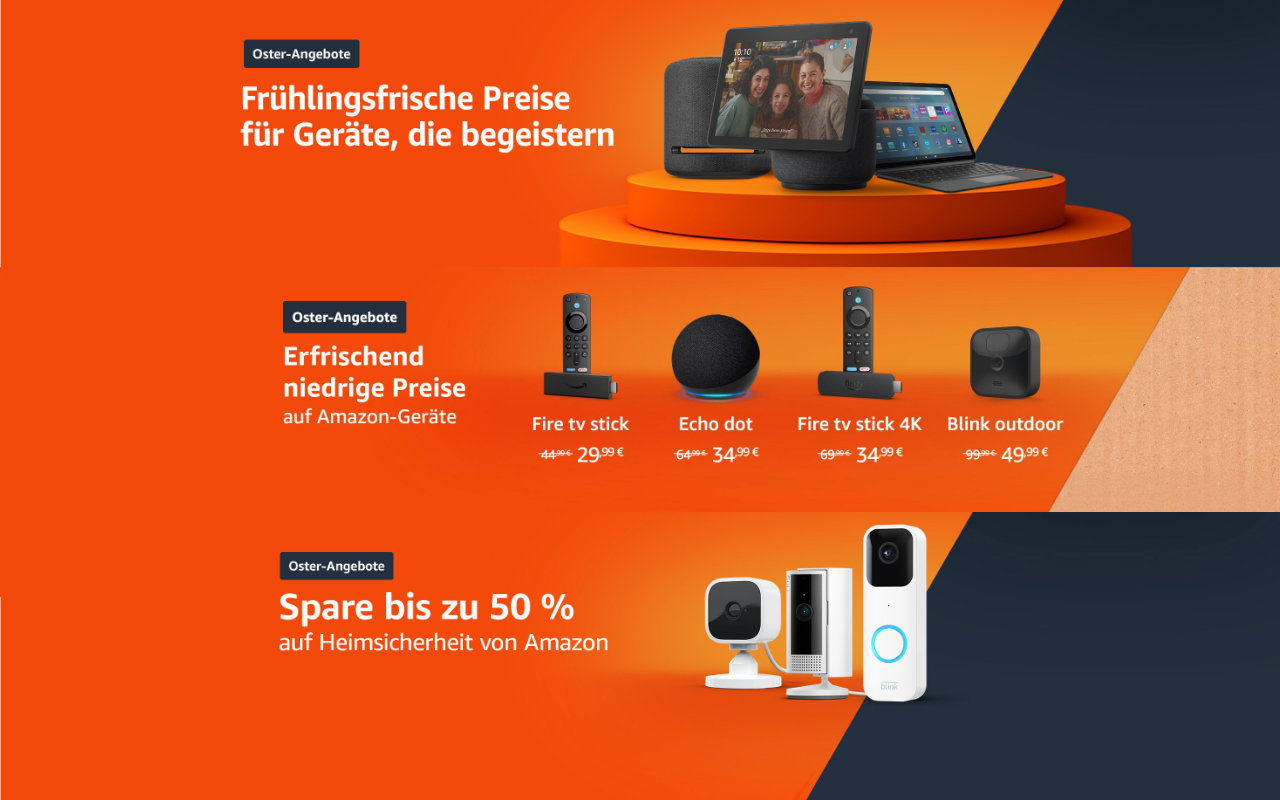 Geräte mit und für Alexa günstiger bei amazon.de - Oster-Angebote - März 2024