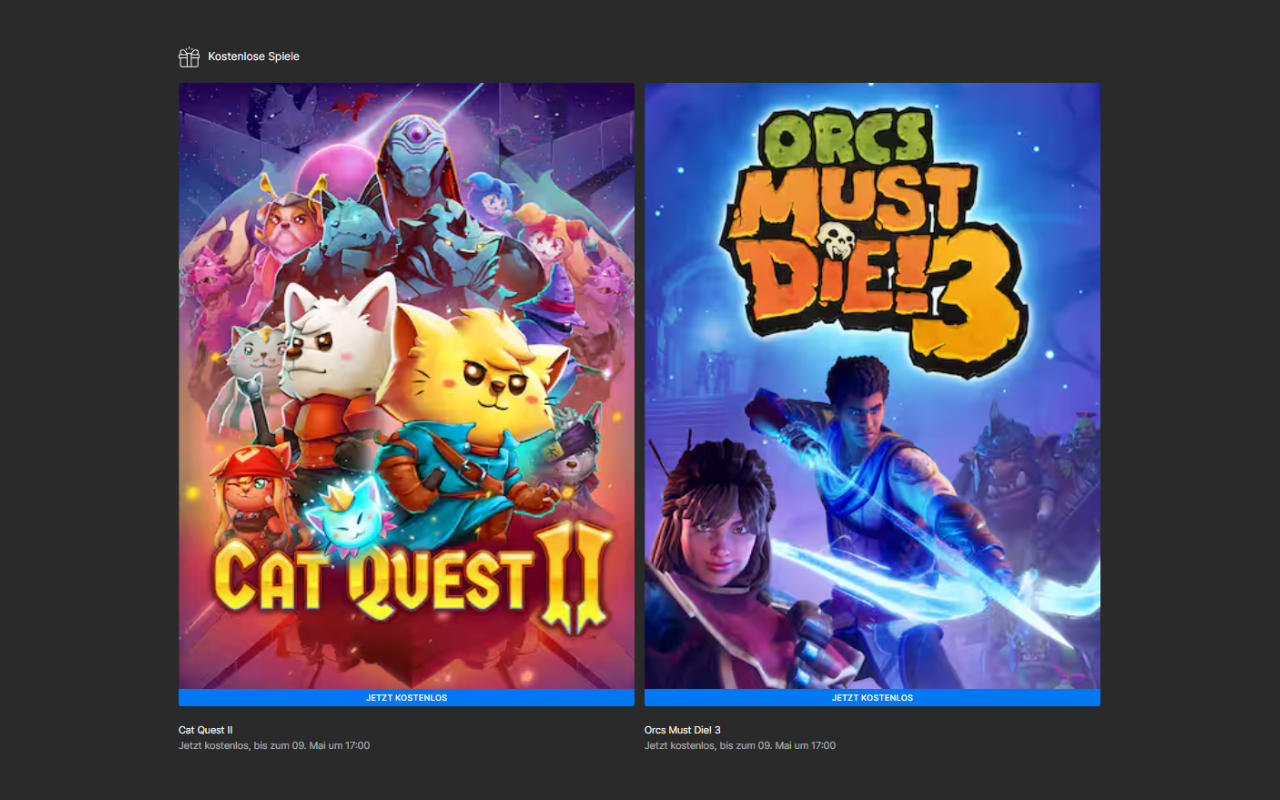 Cat Quest II & Orcs Must Die! 3 kostenlos im Epic Games Store bis 09. Mai 2024