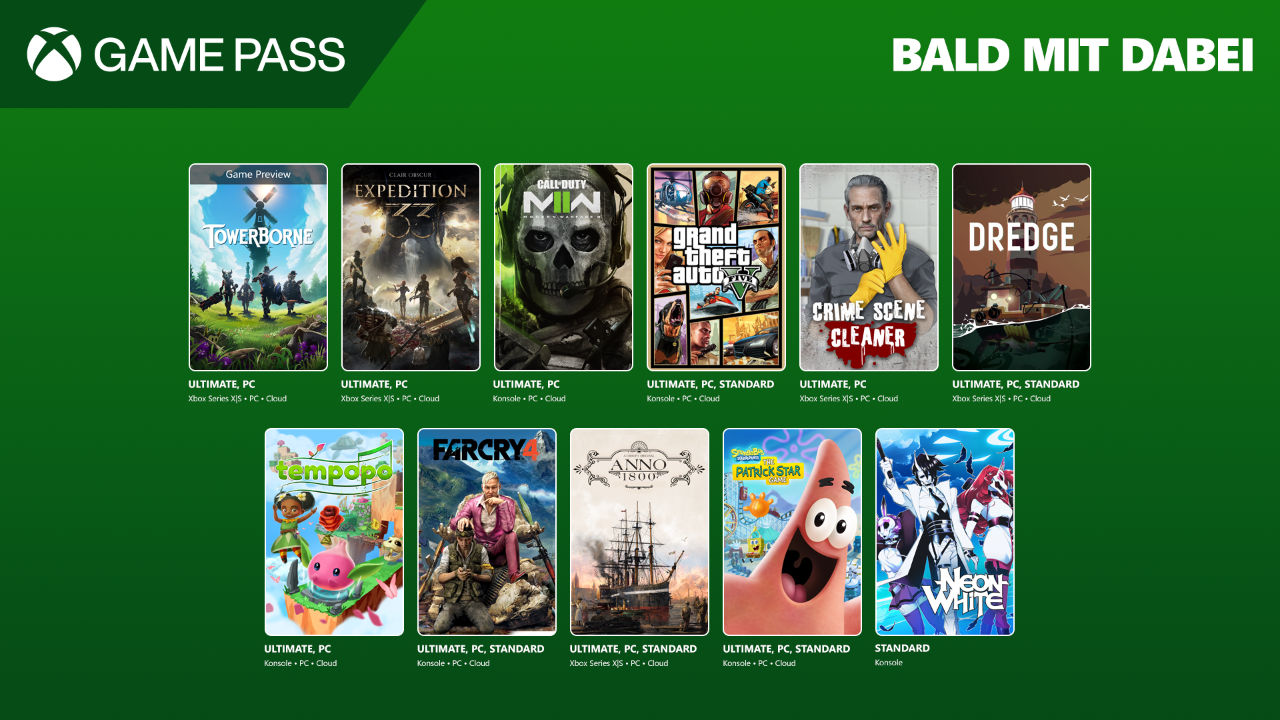 Xbox Game Pass - Neue Spiele im April 2025 - Teil 2